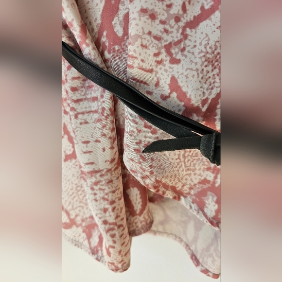 RUDSAK Selena Blouse Animal Print Snake Phyton Terracotta Pearl Wrap Leather L M - Picture 11 of 12